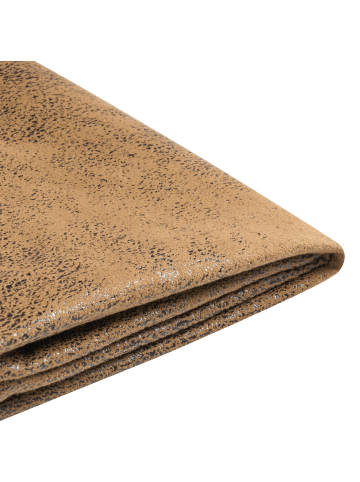 Beliani Bettrahmenbezug FITOU in Braun - (W) 150 x (H) 75 x (L) 214 cm