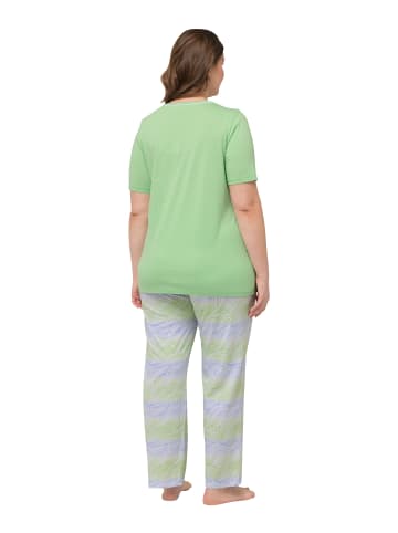 Ulla Popken Pyjama in hellgrün