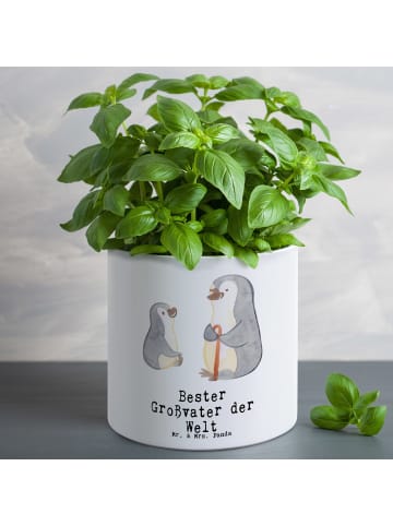 Mr. & Mrs. Panda Pflanzkübel Pinguin Bester Großvater der Welt m... in Weiß