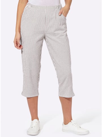 Sieh an! Caprihose in taupe-gestreift