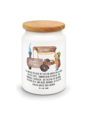 Mr. & Mrs. Panda Frischhaltedosen Igel Maronen mit Spruch in Weiß