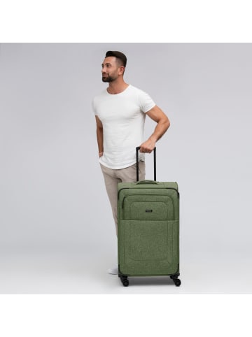 Redolz Essentials 12 LARGE 4 Rollen Trolley 79 cm mit Dehnfalte in olive