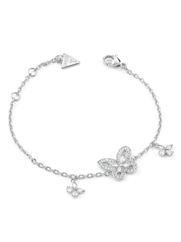Guess Damen-Armband Lily Schmetterling L Silber