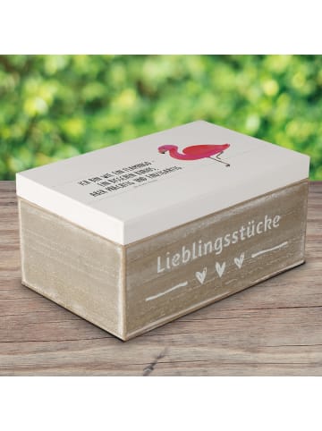 Mr. & Mrs. Panda Geschenkbox Flamingo Classic mit Spruch in Weiß