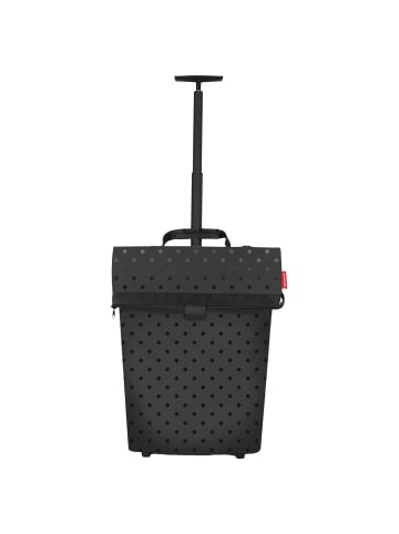 Reisenthel trolley M - Einkaufstrolley 53 cm (herringbone mokka) in glossy dots black