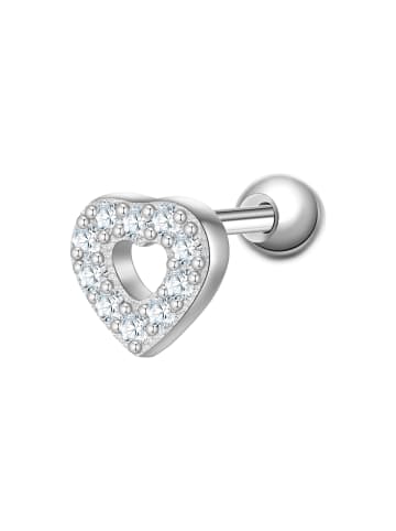 Glanzstücke München Ohrringe Herz aus Sterling Silber mit Zirkonia in silber