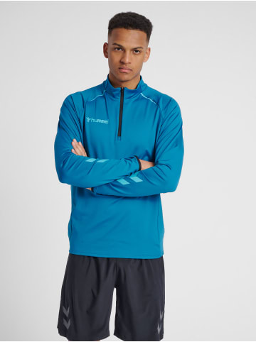 Hummel Halbreißverschluss Sweatshirt Raglanärmel Hmlauthentic Herren in CELESTIAL