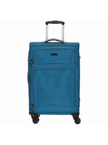 D&N Travel Line 9204 - 4-Rollen-Trolley M 66 cm erw. in blau