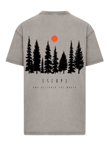F4NT4STIC Oversize T-Shirt Oversize Escape Discover the World Forest in Asphalt