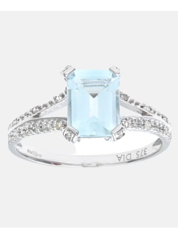 Diamant L'éternel Ring aus 375 Weißgold mit Diamant mit Smaragd