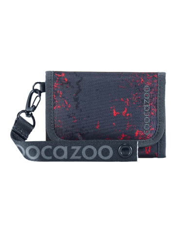 Coocazoo Geldbeutel "Broken Black" in Schwarz/Rot