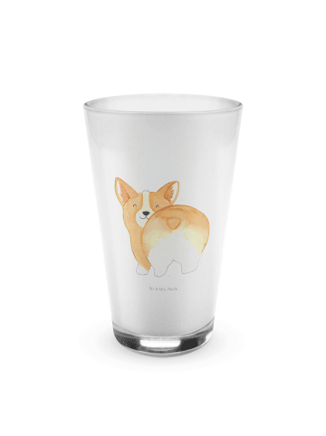 Mr. & Mrs. Panda Glas Corgi Po ohne Spruch in Transparent