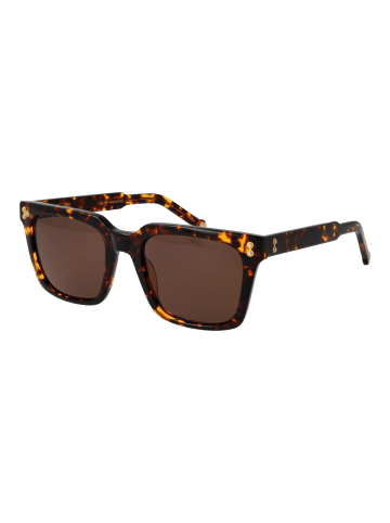 Hally & Son Männer Sonnenbrille Rechtwinklig Braun