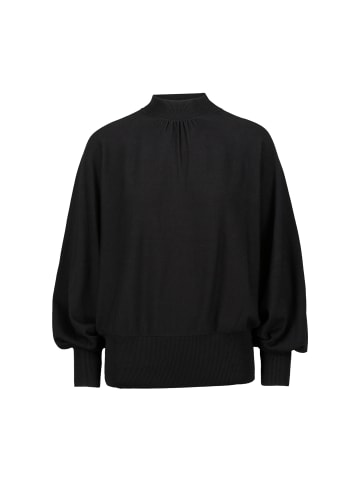 Zero Feinstrickpullover mit Stehkragen in Black Beauty