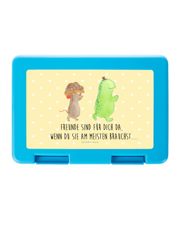 Mr. & Mrs. Panda Bento Box Schildkröte Maus mit Spruch in Gelb Pastell