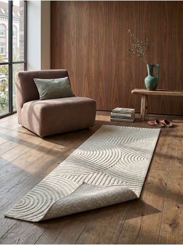 KADIMA DESIGN Outdoor-Teppich Geometrisch pflegeleicht Balkon Terrasse Outdoor Garten in Creme