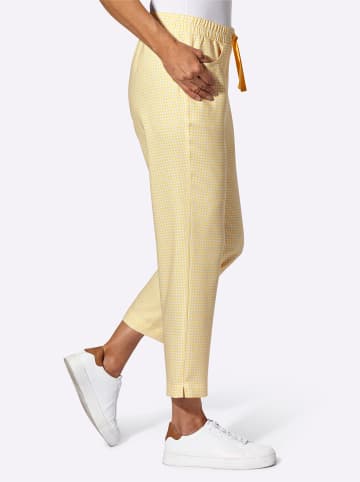 Sieh an! 7/8-Hose in gelb-ecru-bedruckt