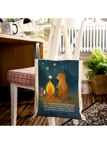 Mr. & Mrs. Panda Stofftasche Bär & Marienkäfer Lagerfeuer Design... in Weiß