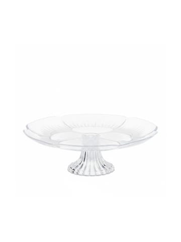 relaxdays Tortenplatte in Transparent - (H)10 x Ø 29 cm