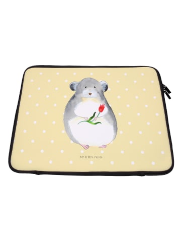 Mr. & Mrs. Panda Notebook Tasche Chinchilla Blume ohne Spruch in Gelb Pastell