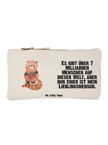 Mr. & Mrs. Panda Schminktasche Roter Panda mit Spruch in Weiß