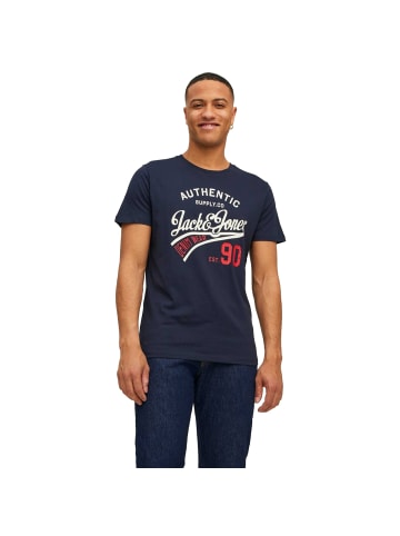 Jack & Jones T-Shirt 6er Pack in Weiß/Marineblau/Schwarz