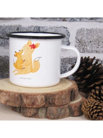 Mr. & Mrs. Panda Emaille Tasse Fuchs Mama ohne Spruch in Weiß