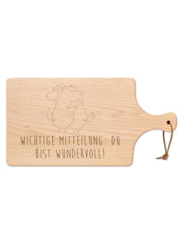 Mr. & Mrs. Panda Brotschneidebrett Einhorn Mitteilung mit Spruch in Transparent