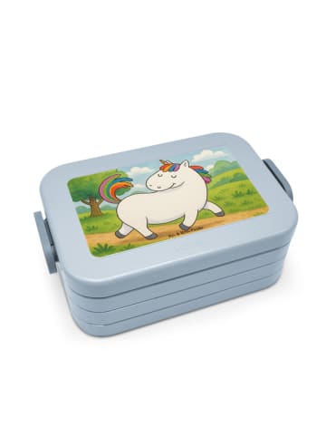 Mr. & Mrs. Panda Meal Prep Box Einhorn Stolzieren Design ohne Sp... in Blau Pastell