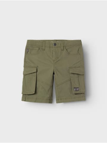 name it Lässige Cargo Shorts Kurze Twill Chino Hose Denim Pants in Grün