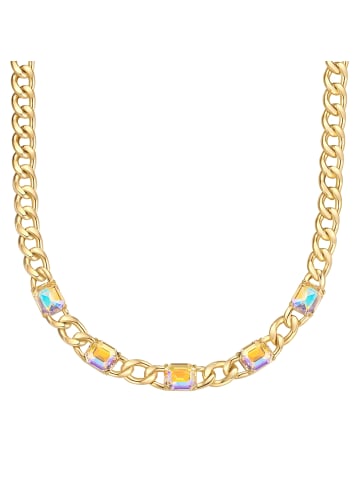 Yokoamii Kette aus Messing mit Glas in gelbgold