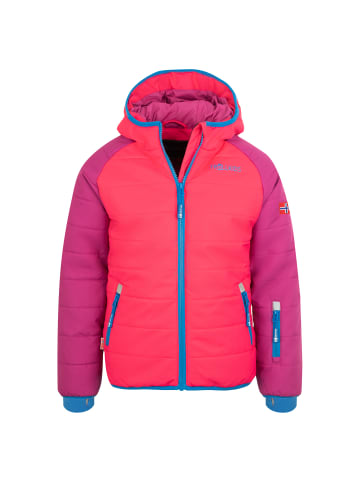 Trollkids Skijacke "Hafjell PRO" in Dunkelrosa / Hellrosa / Blau