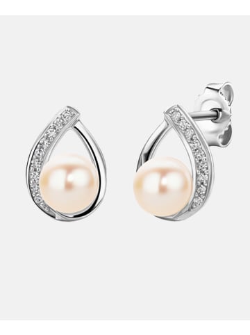 Diamant L'éternel Ohrstecker aus 375 Weißgold mit Diamant mit Perle