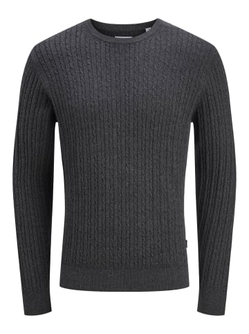 Jack & Jones Strickpullover in Dark Grey Melange