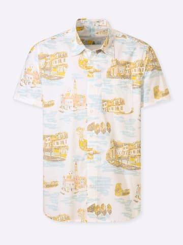 WITT WEIDEN Kurzarmhemd in weiß-mint-bedruckt