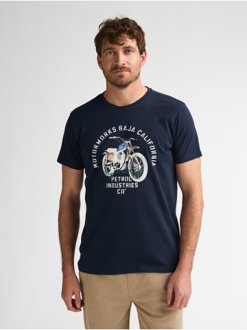 Petrol Industries T-Shirt mit Print Fumarola in Blau