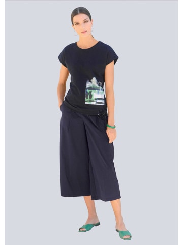 Alba Moda Culotte Hose mit weitem Beinverlauf in marine