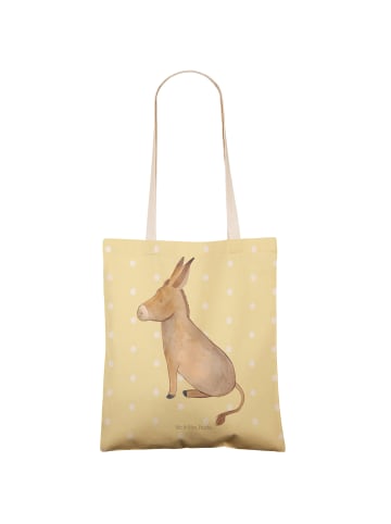 Mr. & Mrs. Panda Tasche Esel ohne Spruch in Gelb Pastell