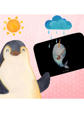 Mr. & Mrs. Panda Badematte Narwal Gitarre ohne Spruch in Schwarz