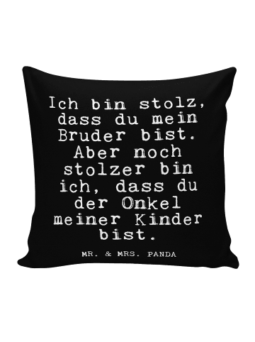 Mr. & Mrs. Panda Zierkissen Ich bin stolz, dass... mit Spruch in Schwarz