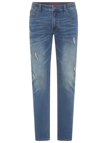 Bruno Banani Slim-fit-Jeans in blue damaged
