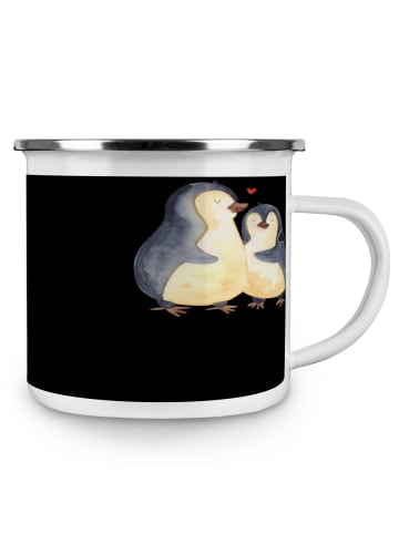 Mr. & Mrs. Panda Camping Emaille Tasse 20. Hochzeitstag Porzella... in Schwarz