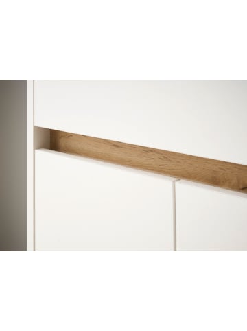 Furn.Design Badmöbel-Set 3-teilig weiß, Wotan Eiche, Badkombination 114 cm