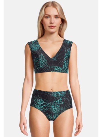 BECO the world of aquasports Bikini Mint Flowers in schwarz-türkis
