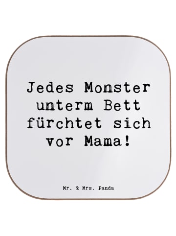 Mr. & Mrs. Panda Untersetzer Spruch Mama Mut mit Spruch in Weiß