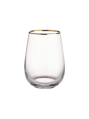 Butlers Glas mit Goldrand 590ml TOUCH OF GOLD in Transparent-Gold