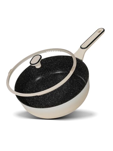 Stoneline Schmorpfanne 28cm mit Deckel in Creme