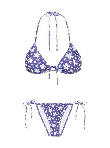LSCN BY LASCANA Triangel-Bikini in violett bedruckt