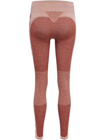 Hummel Hummel Leggings Hmlclea Yoga Damen Dehnbarem Atmungsaktiv Schnelltrocknend Nahtlosen in WITHERED ROSE/ROSE TAN MELANGE