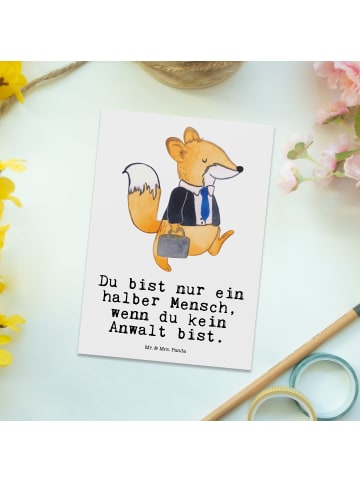 Mr. & Mrs. Panda Grußkarte Anwalt Herz mit Spruch in Weiß